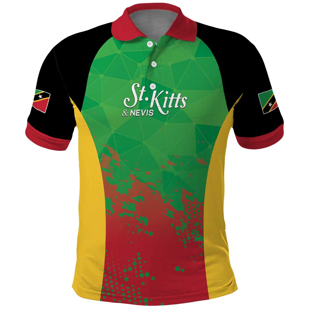 Custom Saint Kitts and Nevis Cricket Polo Shirt Simple Style