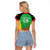 Custom Saint Kitts and Nevis Cricket Raglan Cropped T Shirt Simple Style