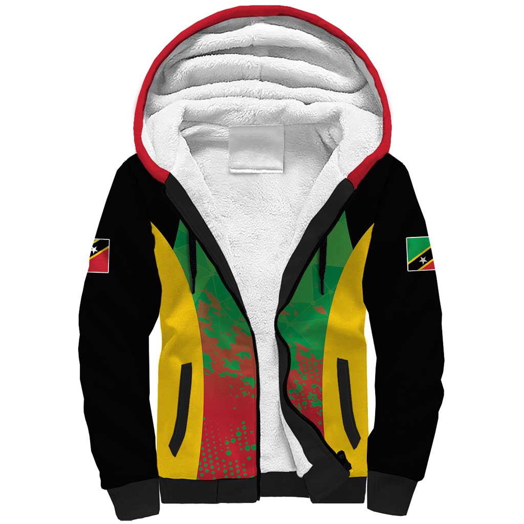 Custom Saint Kitts and Nevis Cricket Sherpa Hoodie Simple Style