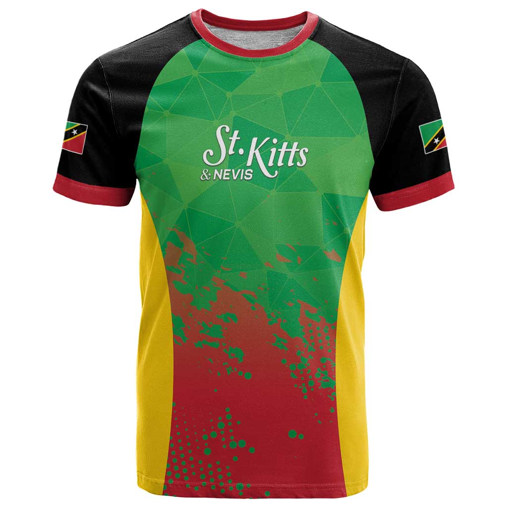 Custom Saint Kitts and Nevis Cricket T Shirt Simple Style