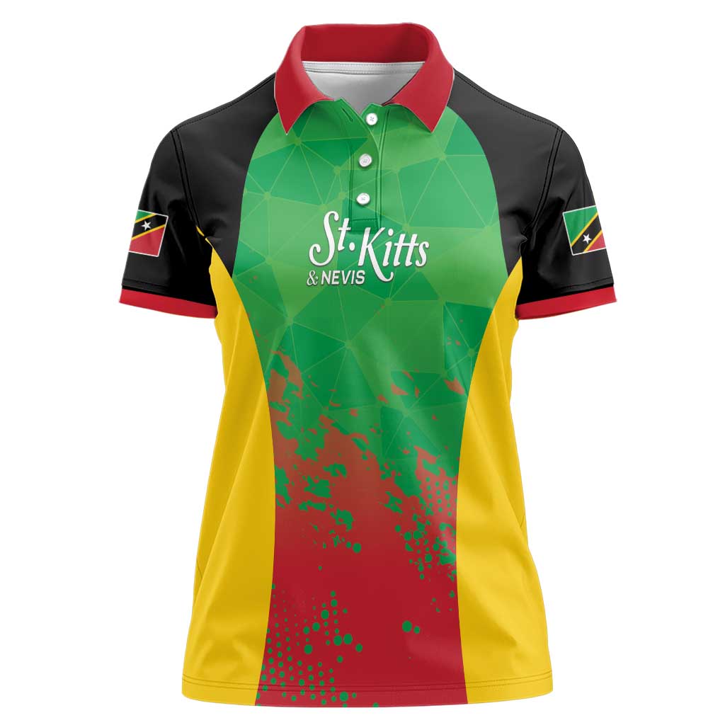 Custom Saint Kitts and Nevis Cricket Women Polo Shirt Simple Style