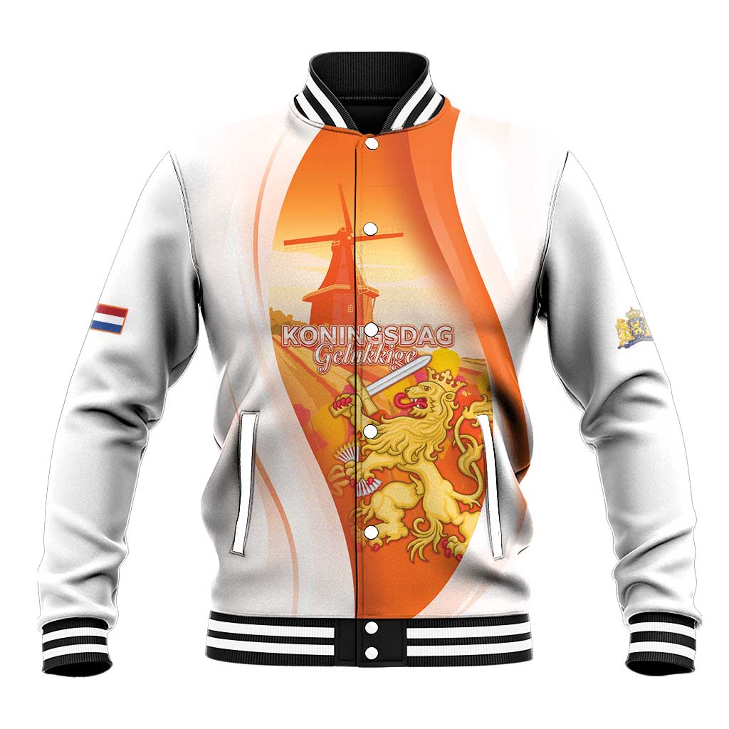 Netherlands Koninginnedag Baseball Jacket Nederland Windmill Lion Heritage