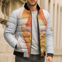 Netherlands Koninginnedag Bomber Puffer Jacket Nederland Windmill Lion Heritage