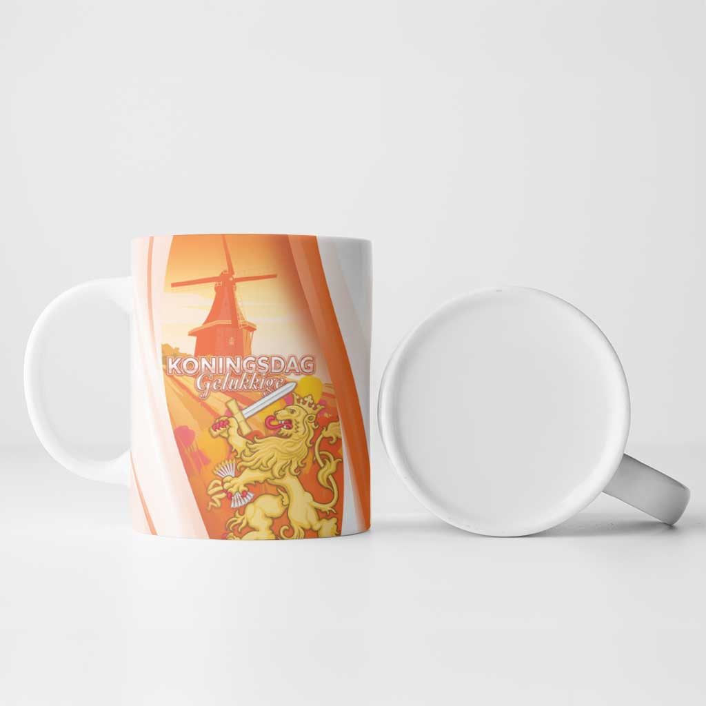 Netherlands Koninginnedag Ceramic Mug Nederland Windmill Lion Heritage