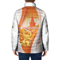 Netherlands Koninginnedag Padded Jacket Nederland Windmill Lion Heritage