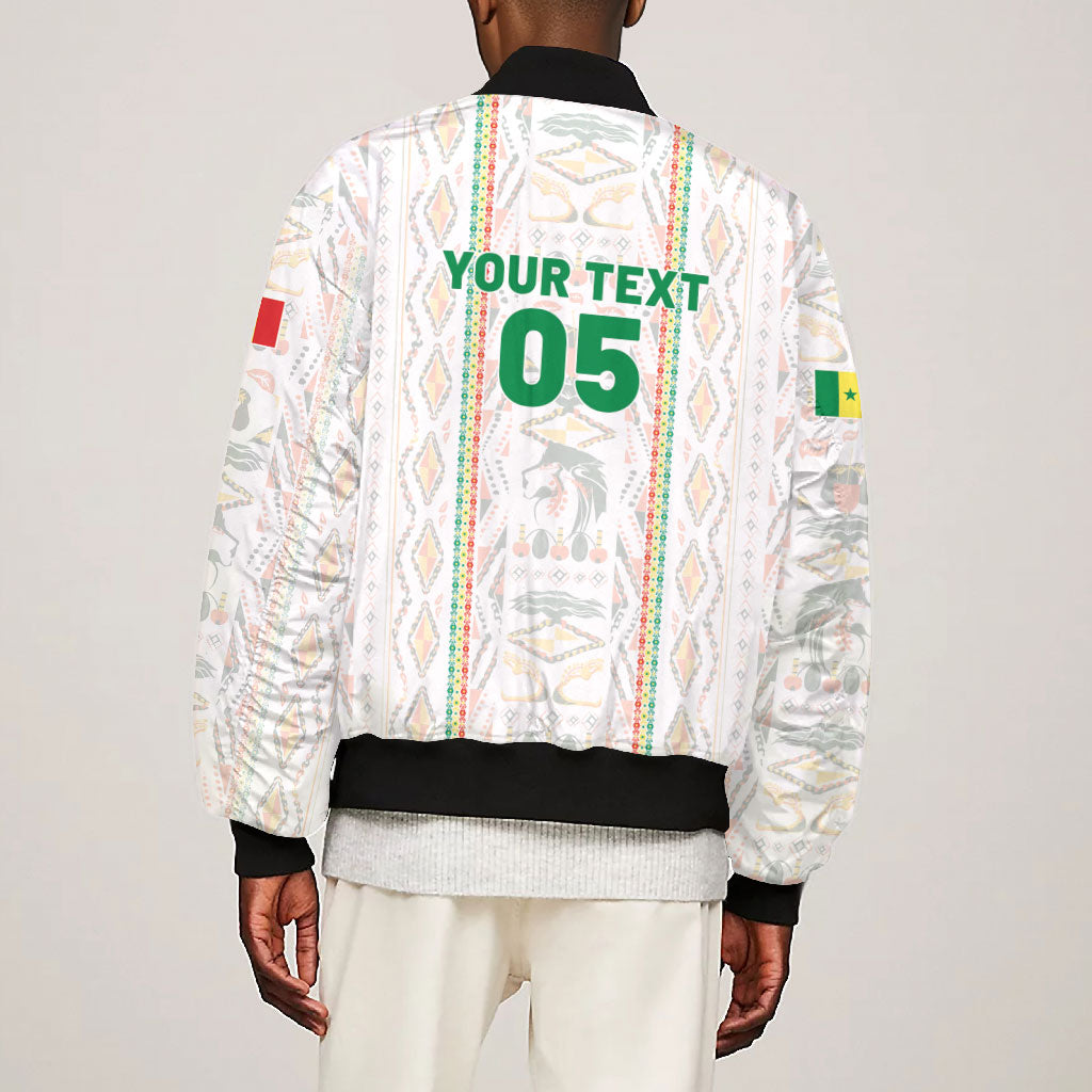 Custom Senegal Football 2026 Bomber Jacket Car Rapide-Inspired Pattern