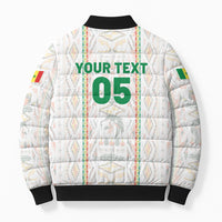 Custom Senegal Football 2026 Bomber Puffer Jacket Car Rapide-Inspired Pattern