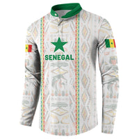 Custom Senegal Football 2026 Button Sweatshirt Car Rapide-Inspired Pattern
