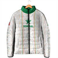 Custom Senegal Football 2026 Padded Jacket Car Rapide-Inspired Pattern