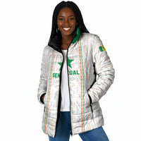 Custom Senegal Football 2026 Padded Jacket Car Rapide-Inspired Pattern