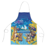 Happy Australia Flag Day Apron Aussie Animals Grunge Style