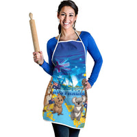 Happy Australia Flag Day Apron Aussie Animals Grunge Style