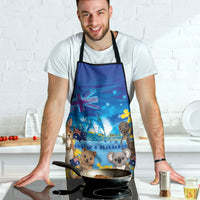 Happy Australia Flag Day Apron Aussie Animals Grunge Style