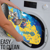 Happy Australia Flag Day Bathroom Set Aussie Animals Grunge Style