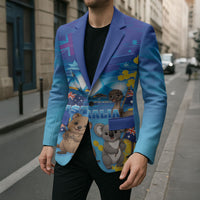 Happy Australia Flag Day Blazer Aussie Animals Grunge Style