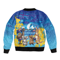 Happy Australia Flag Day Bomber Jacket Aussie Animals Grunge Style