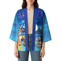 Happy Australia Flag Day Kimono Aussie Animals Grunge Style