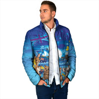 Happy Australia Flag Day Padded Jacket Aussie Animals Grunge Style