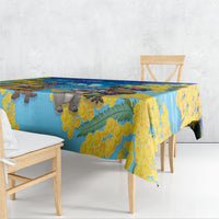 Happy Australia Flag Day Tablecloth Aussie Animals Grunge Style
