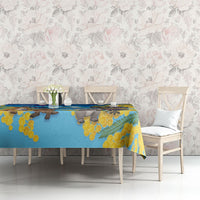 Happy Australia Flag Day Tablecloth Aussie Animals Grunge Style