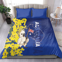 Australia Cockatoo Bedding Set Aussie Flag With Golden Wattle