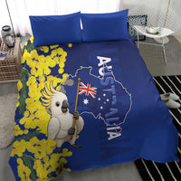Australia Cockatoo Bedding Set Aussie Flag With Golden Wattle
