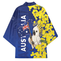 Australia Cockatoo Kimono Aussie Flag With Golden Wattle