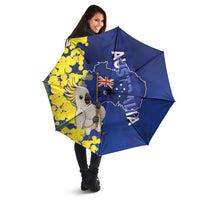 Australia Cockatoo Umbrella Aussie Flag With Golden Wattle