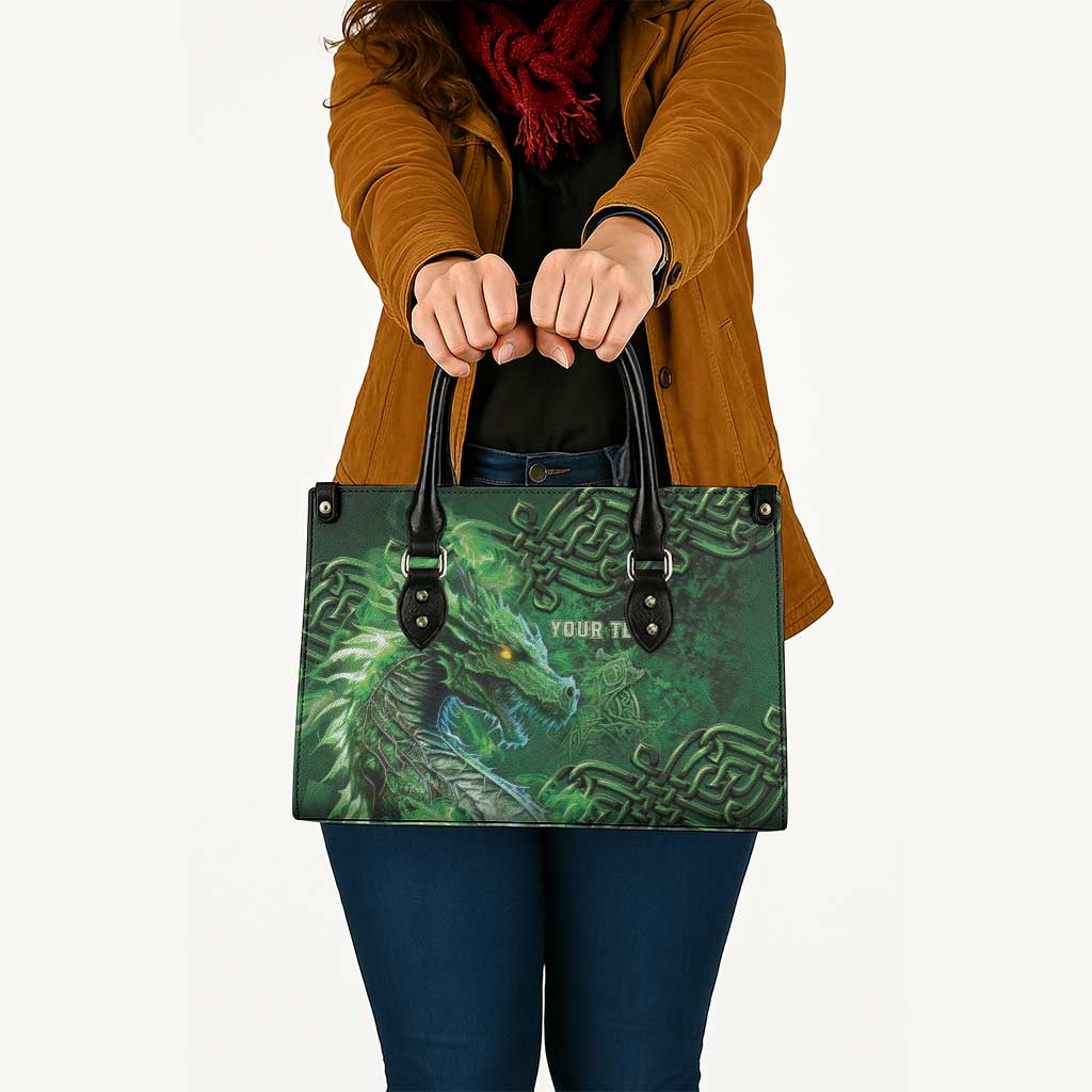 Personalized Ireland Celtic Leather Bag Irish Roots Dragon Soul - Wonder Print Shop
