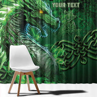 Personalized Ireland Celtic Window Curtain Irish Roots Dragon Soul - Wonder Print Shop