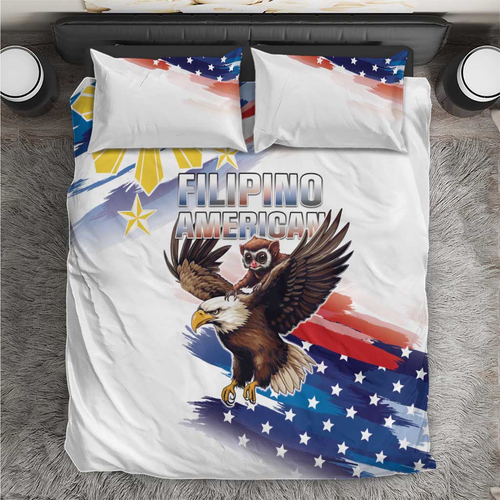 Filipino American History Month Bedding Set Bald Eagle Tarsier Together LT05 - Wonder Print Shop