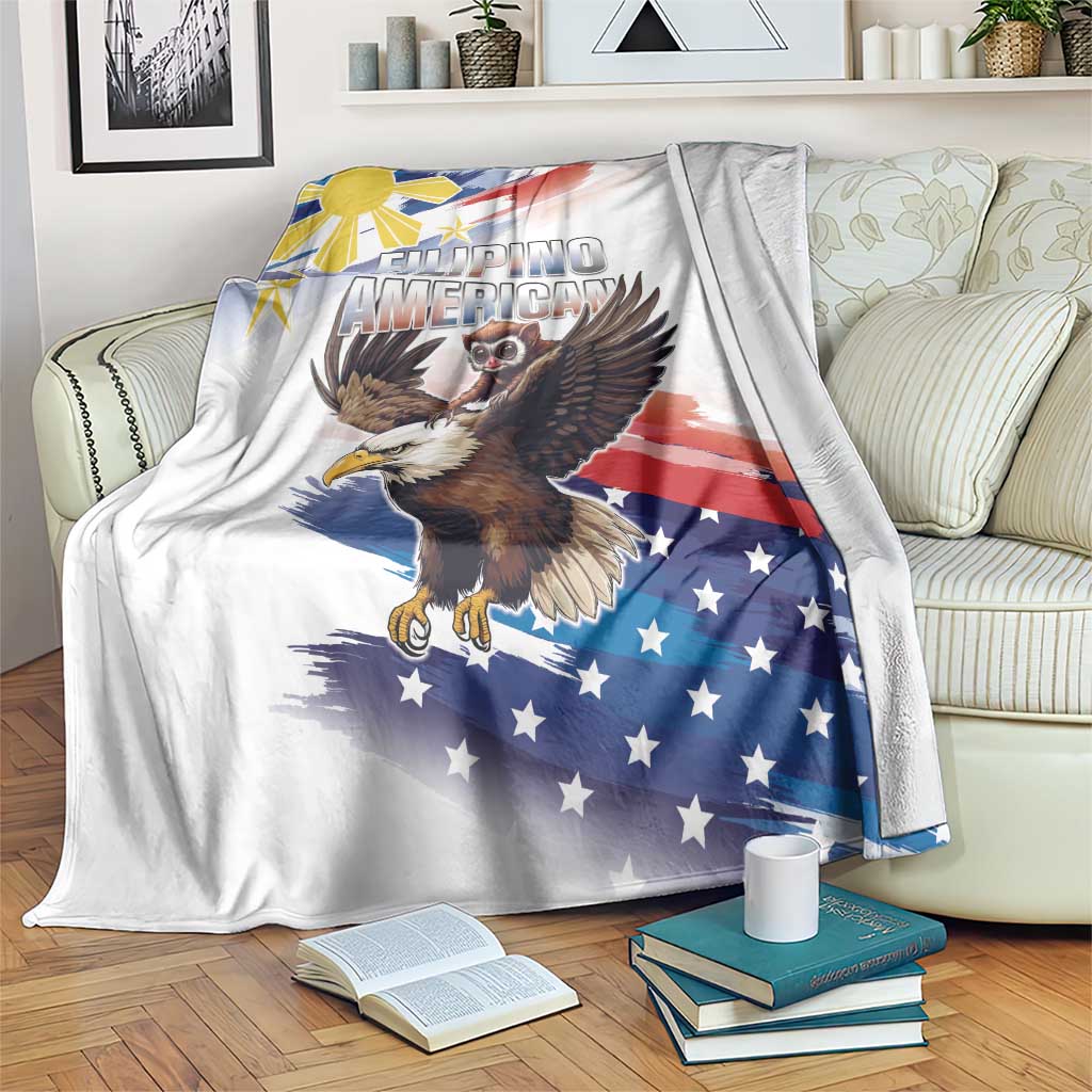 Filipino American History Month Blanket Bald Eagle Tarsier Together