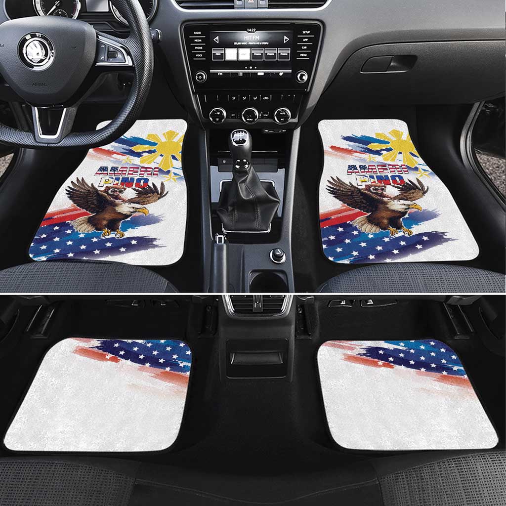 Filipino American History Month Car Mats Bald Eagle Tarsier Together LT05 - Wonder Print Shop