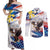 Filipino American History Month Couples Matching Off Shoulder Maxi Dress and Long Sleeve Button Shirt Bald Eagle Tarsier Together LT05 - Wonder Print Shop