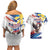 Filipino American History Month Couples Matching Off Shoulder Short Dress and Hawaiian Shirt Bald Eagle Tarsier Together LT05 - Wonder Print Shop