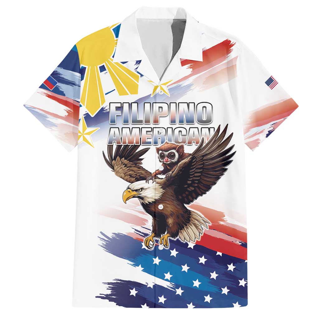 Filipino American History Month Hawaiian Shirt Bald Eagle Tarsier Together LT05 - Wonder Print Shop