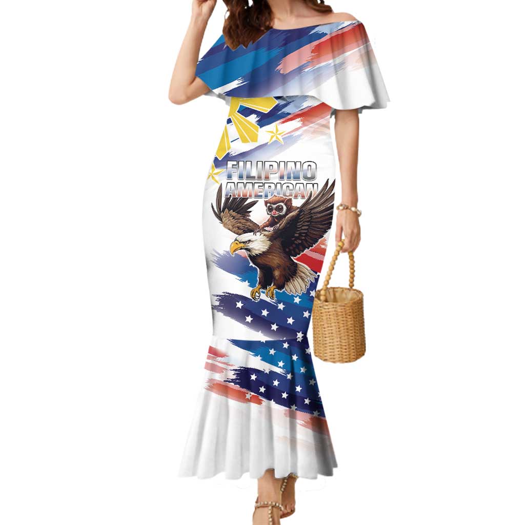 Filipino American History Month Mermaid Dress Bald Eagle Tarsier Together LT05 - Wonder Print Shop