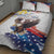 Filipino American History Month Quilt Bed Set Bald Eagle Tarsier Together