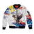 Filipino American History Month Sleeve Zip Bomber Jacket Bald Eagle Tarsier Together