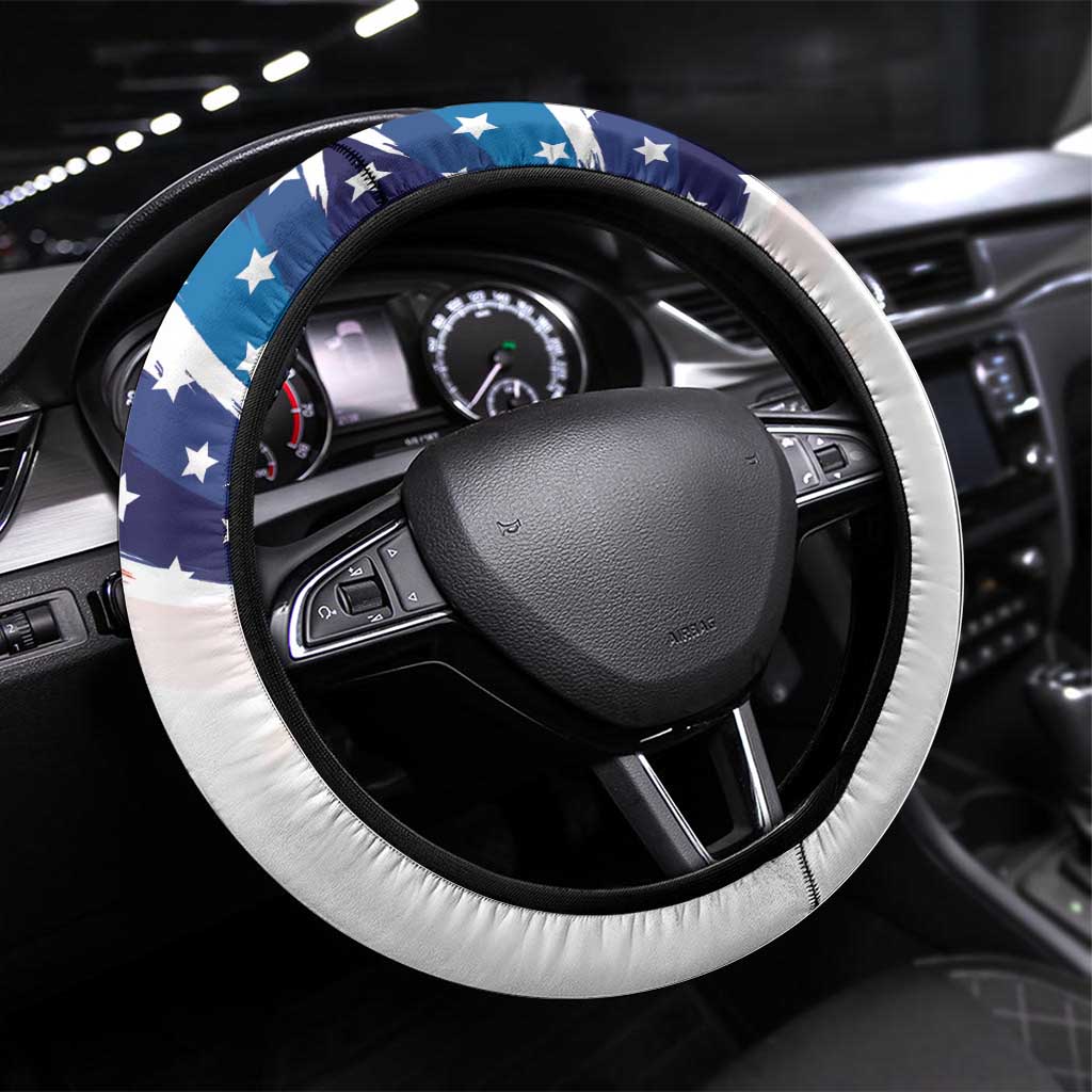 Filipino American History Month Steering Wheel Cover Bald Eagle Tarsier Together