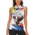 Filipino American History Month Women Sleeveless Polo Shirt Bald Eagle Tarsier Together