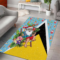 Saint Lucia Christmas Area Rug Tropical Santa Claus - Wonder Print Shop