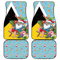Saint Lucia Christmas Car Mats Tropical Santa Claus - Wonder Print Shop