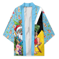 Saint Lucia Christmas Kimono Tropical Santa Claus - Wonder Print Shop