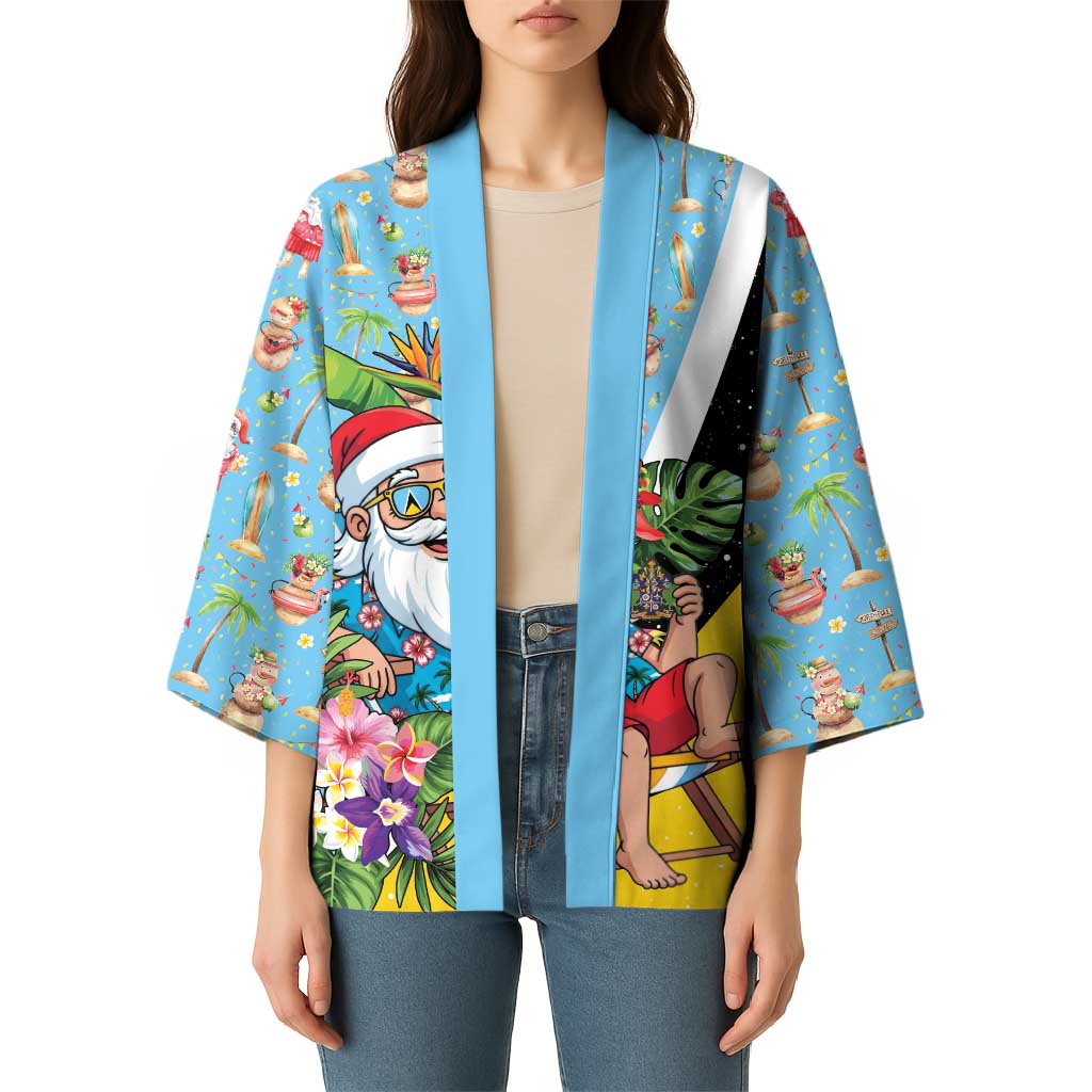 Saint Lucia Christmas Kimono Tropical Santa Claus - Wonder Print Shop