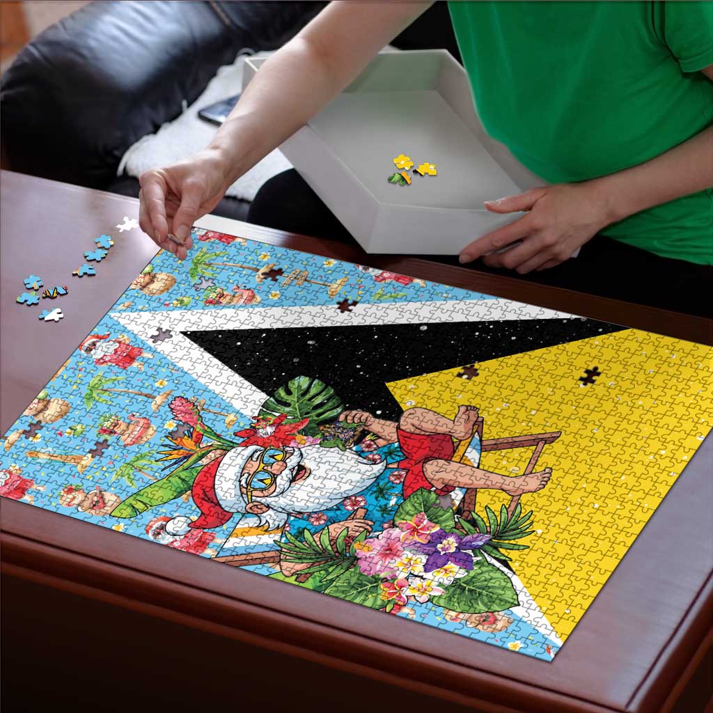 Saint Lucia Christmas Puzzle Tropical Santa Claus - Wonder Print Shop