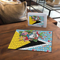 Saint Lucia Christmas Puzzle Tropical Santa Claus - Wonder Print Shop