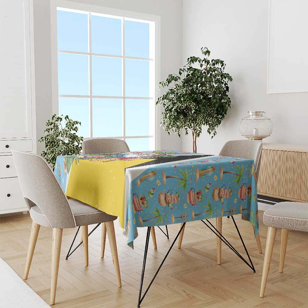 Saint Lucia Christmas Tablecloth Tropical Santa Claus - Wonder Print Shop