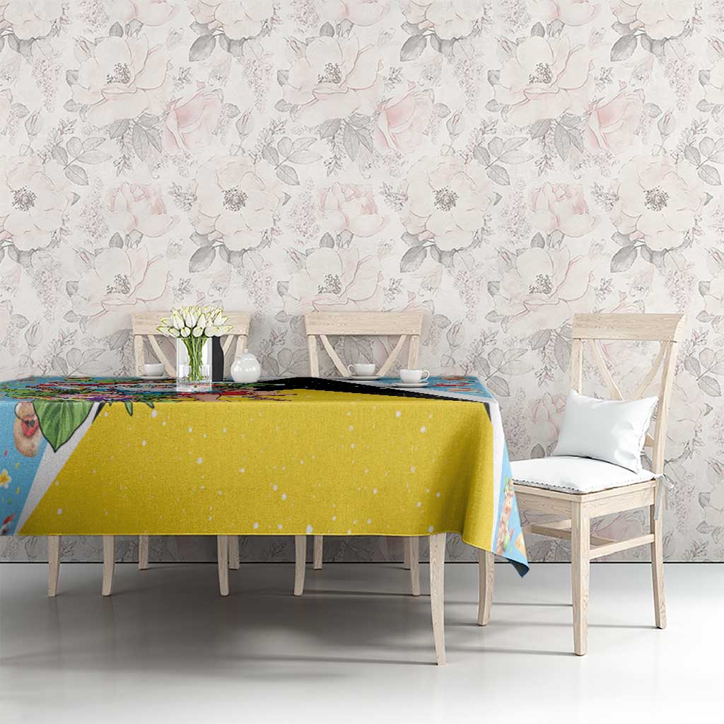 Saint Lucia Christmas Tablecloth Tropical Santa Claus - Wonder Print Shop