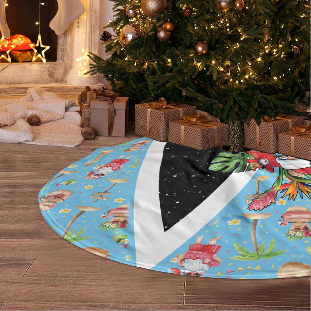 Saint Lucia Christmas Tree Skirt Tropical Santa Claus - Wonder Print Shop